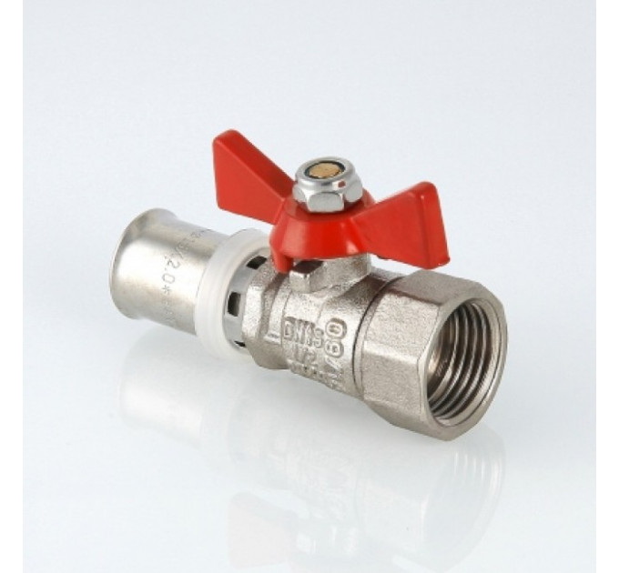 Кран шаровой под пресс, рукоятка бабочка 16*1/2" В VT.242.N.1604 Valtec