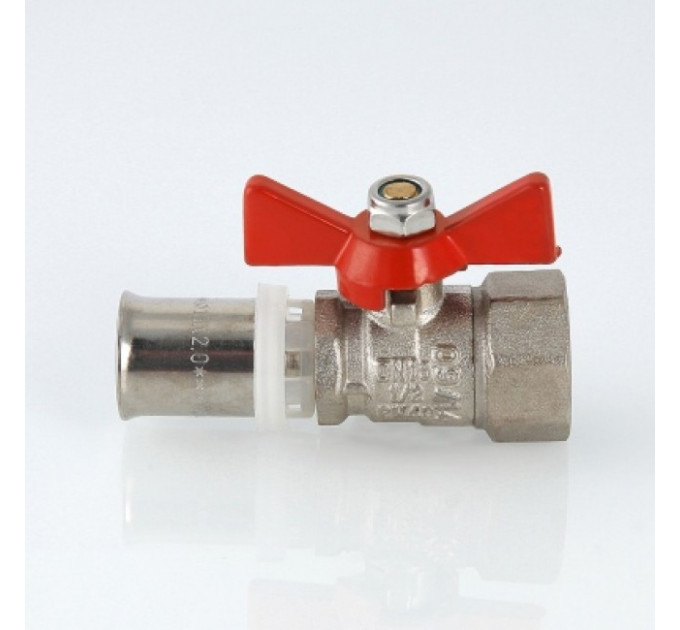 Кран шаровой под пресс, рукоятка бабочка 16*1/2" В VT.242.N.1604 Valtec