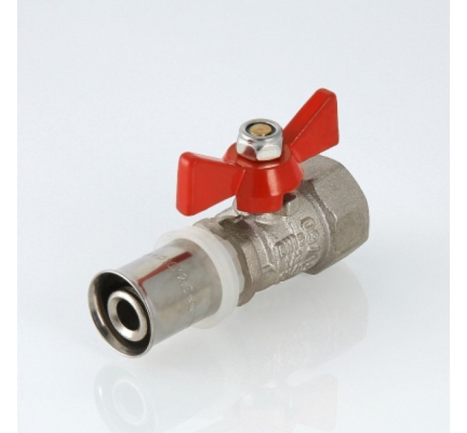 Кран шаровой под пресс, рукоятка бабочка 16*1/2" В VT.242.N.1604 Valtec