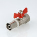 Кран шаровой под пресс, рукоятка бабочка 16*1/2" В VT.242.N.1604 Valtec
