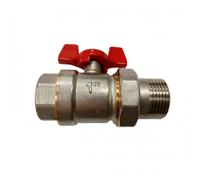 Кран шаровой с американкой 1" PN 25 бабочка RTP