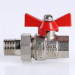 Кран шаровой с американкой 1/2" внутренняя-наружная резьба, бабочка VT.227.N.04 Valtec