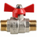 Кран шаровой 1/2" наружная-наружная резьба, бабочка VT.219.N.04 Valtec