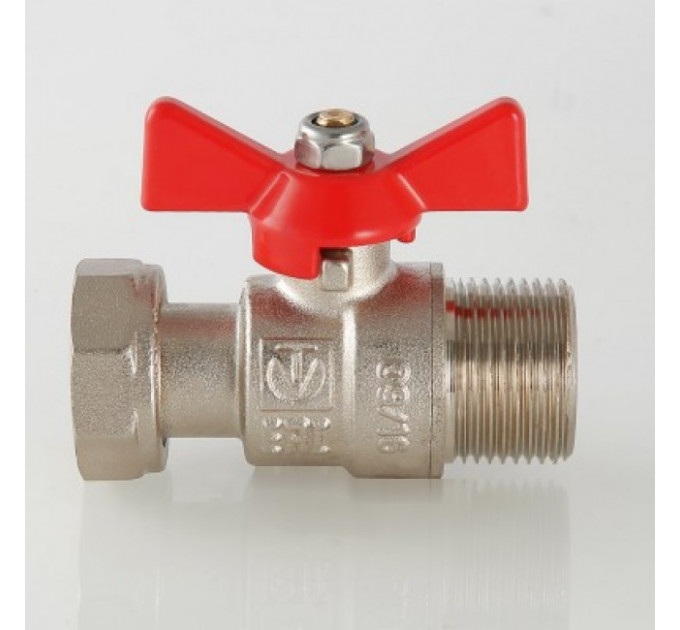 Кран шаровой с накидной гайкой 3/4" внутренняя наружная резьба VT.260.N.0505 Valtec