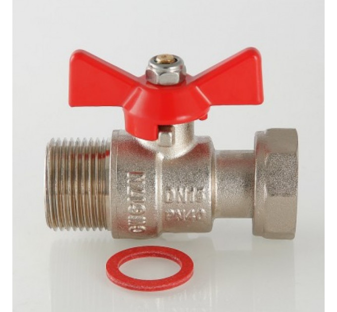 Кран шаровой с накидной гайкой 3/4" внутренняя наружная резьба VT.260.N.0505 Valtec