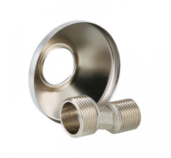 Эксцентрик 3/4" *1/2" с декоративной чашкой никель VTr.670.N.0504 Valtec