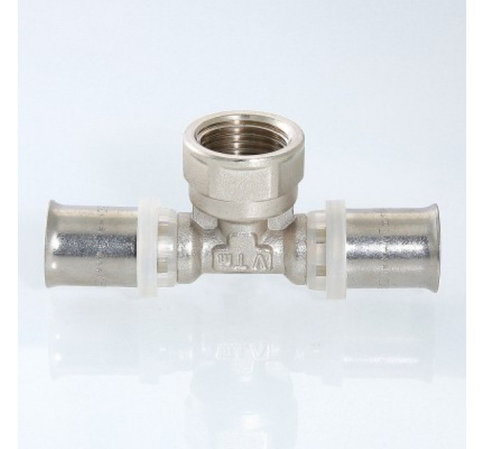 Тройник пресс 16*1/2"*16 с переходом на наружную резьбу VTm.232.N.160416 Valtec