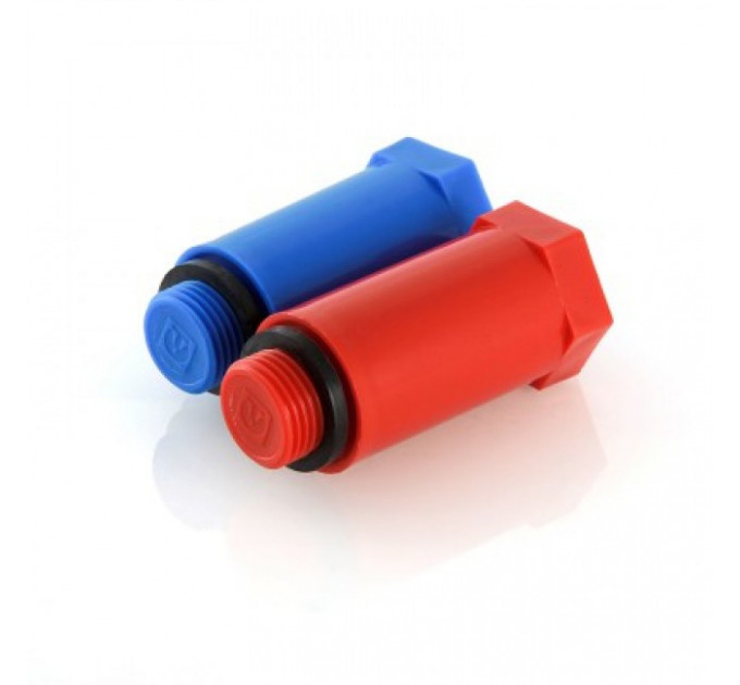 Комплект 1/2" длинных полипропиленовых пробок красная+синяя VTp.792.M.04 Valtec