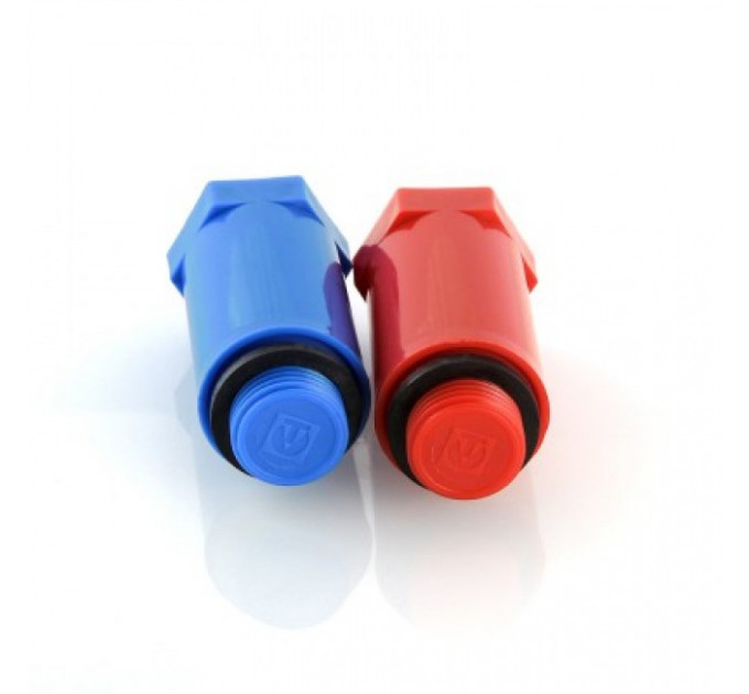 Комплект 1/2" длинных полипропиленовых пробок красная+синяя VTp.792.M.04 Valtec