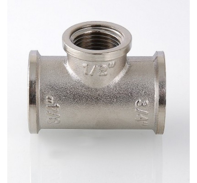 Тройник 3/4" - 1/2" - 3/4" ввв хром VTr.750.N.0504 Valtec