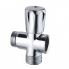 Кран проходной для стиральной машины 1/2" - 3/4" - 1/2, хром вентильный BL5838 TIM