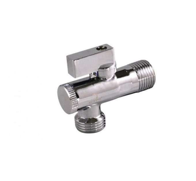 Кран угловой для подключения сантехнических приборов 1/2" - 1/2" хром. с сеткой BL5810 TIM
