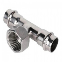 Тройник пресс 22х1/2"Вх22 из нержавеющей стали ZTI.532.220422 TIM