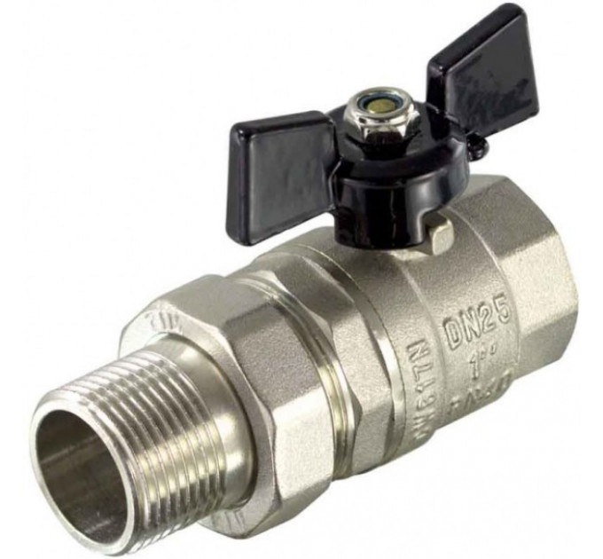Кран шаровой с американкой 1 1/4" внутренняя-наружная резьба DE1234X Tim