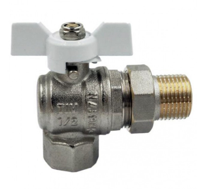 Кран шаровой с американкой 3/4" угловой DE1236N Tim
