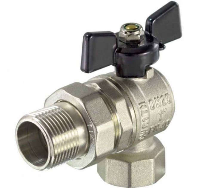 Кран шаровой с американкой 3/4" угловой внутренняя-наружная резьба DE1236X Tim