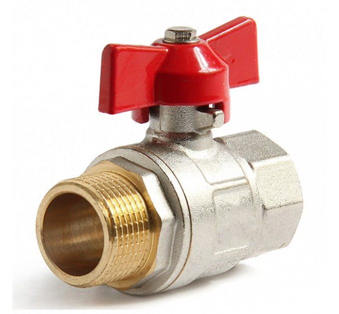 Кран шаровой 3/4" внутренняя-наружная резьба бабочка Standard TIM