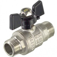 Кран шаровой 3/4" наружная-наружная резьба, бабочка DE1220X Tim
