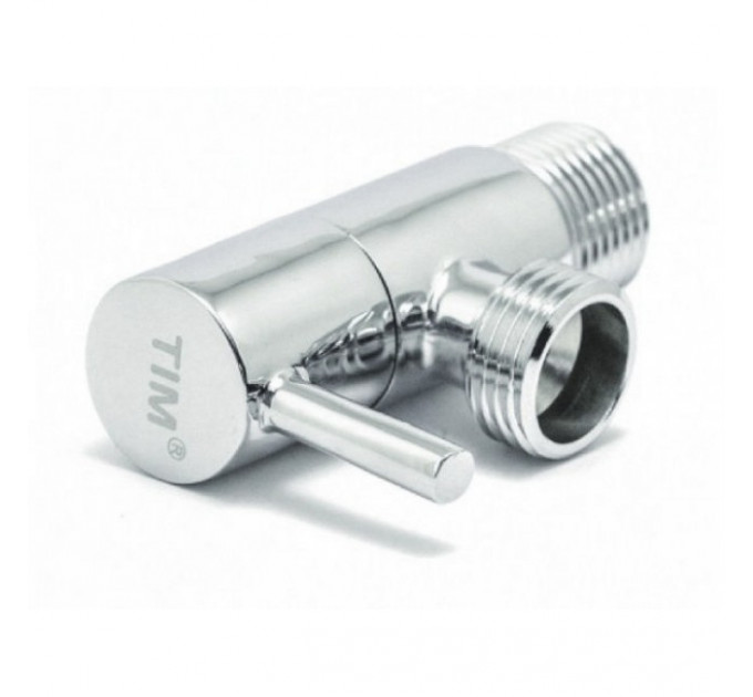 Кран угловой для подключения сантехнических приборов 1/2"-3/4" круглый BL5826 TIM