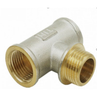 Тройник 3/4" никель TFMF333N TIM