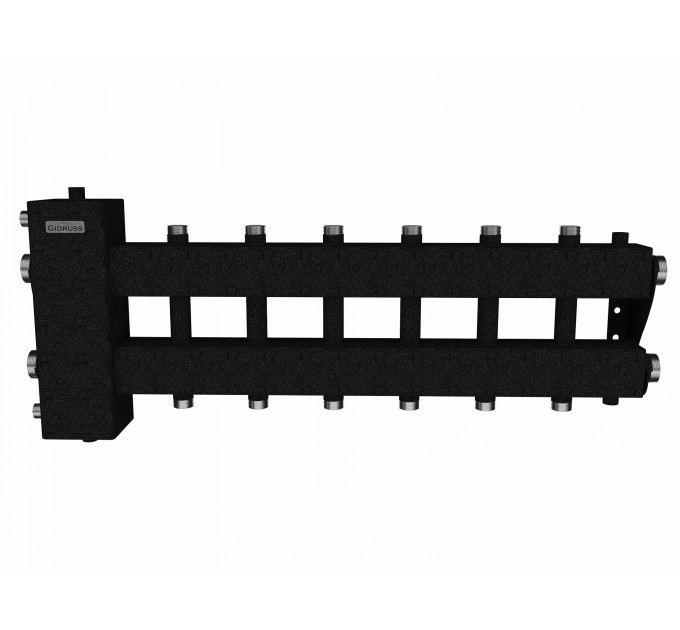 Балансировочный коллектор BM-150-7DU (до 150 кВт, подкл. котла G 1½″, 3+3 контура G 1″ + 1 боковой контур G 1½″)