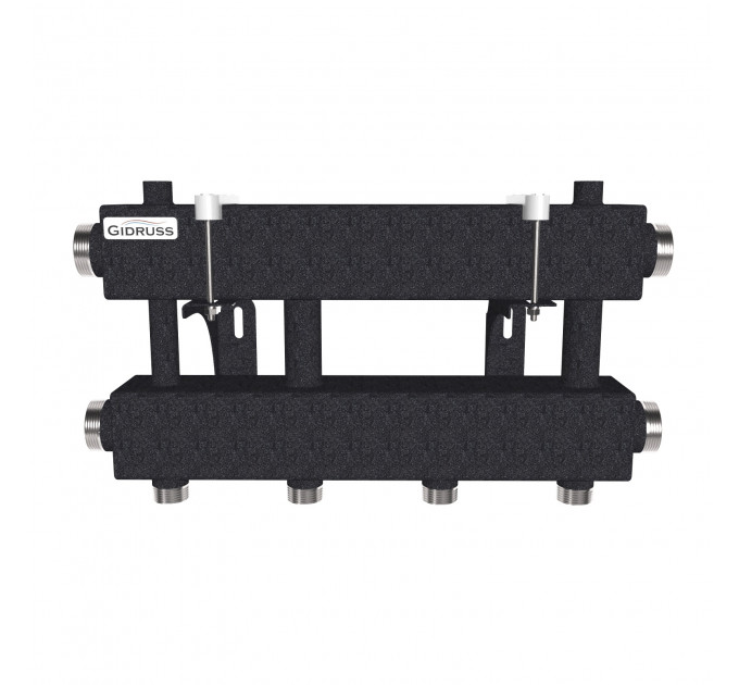 Модульный коллектор MK-150-2x25 (до 150 кВт, 2 магистр. подкл. G 1½″, 2 контура G 1″ вверх или вниз)