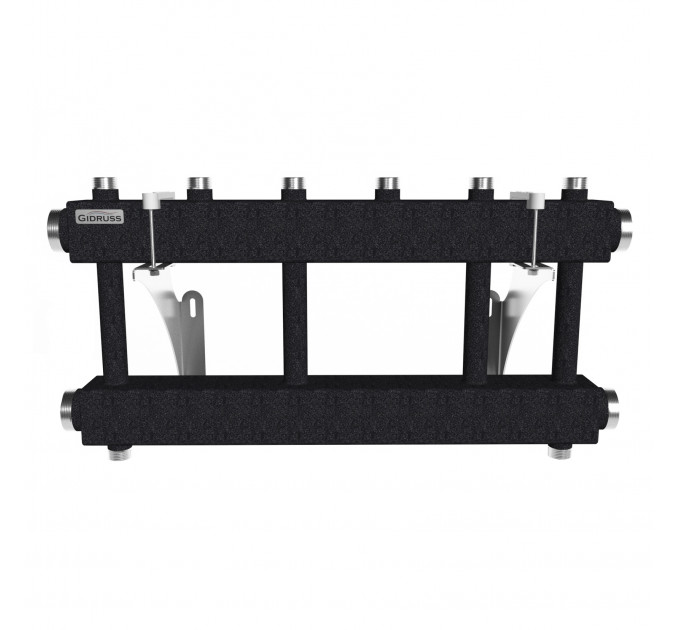 Модульный коллектор MK-250-3x25 (до 250 кВт, 2 магистр. подкл. G 2″, 3 контура G 1″ вверх или вниз)