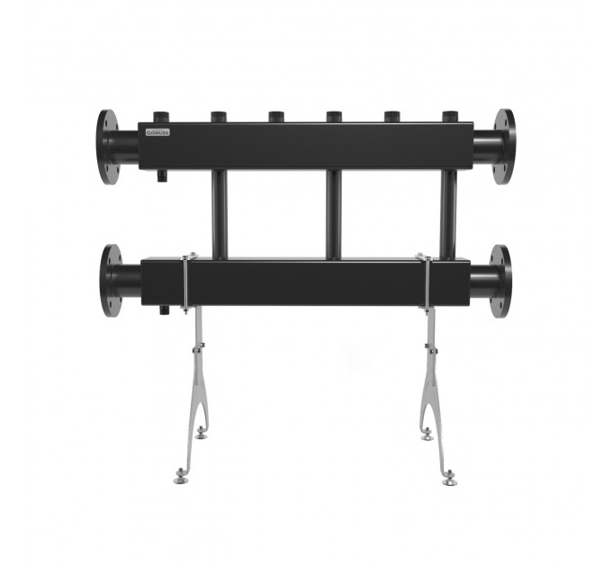 Модульный коллектор MK-600-3x32 (до 600 кВт, 2 магистр. подкл. Фл.Ду80, 3 контура G 1¼″ вверх или вниз)