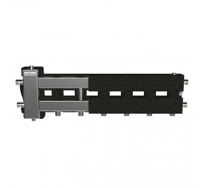 Балансировочный коллектор BMSS-60-4D.EPP (до 60 кВт, вх. G 1″, 3+1 контура G 1″, 4D-кронштейны K.UMS, EPP-термоизоляция)