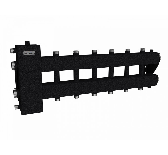 Балансировочный коллектор BM-150-7DU (до 150 кВт, подкл. котла G 1½″, 3+3 контура G 1″ + 1 боковой контур G 1½″)