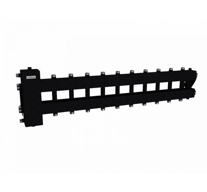 Балансировочный коллектор BM-150-11DU (до 150 кВт, подкл. котла G 1½″, 5+5 контуров G 1″ + 1 боковой контур G 1½″)