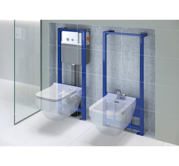 Инсталляция Cersanit AQUA 40, quick fix, металлический каркас для унитаза с бачком,универсальная