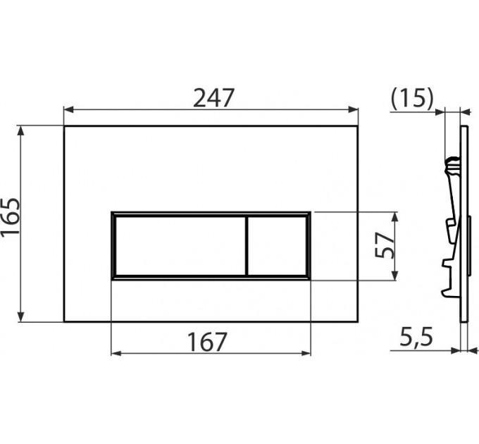 Alca Plast M578 Кнопка управления для скрытых систем инсталляции, черный мат
