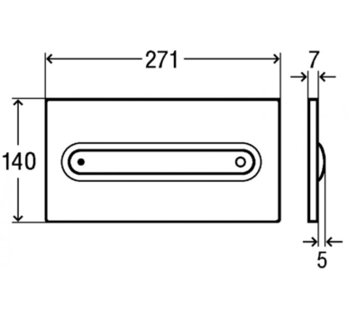 597146 Кнопка смыва Visign for Style 11 (мат. хром), пластик Viega