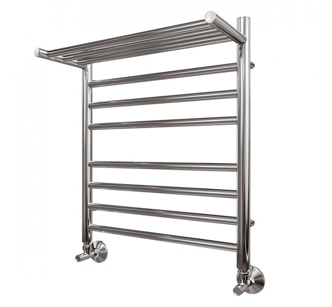 Полотенцесушитель водяной Point PN10156SP П7 500x600 с полкой, хром