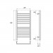 Полотенцесушитель водяной Point PN10148S П12 400x800, хром