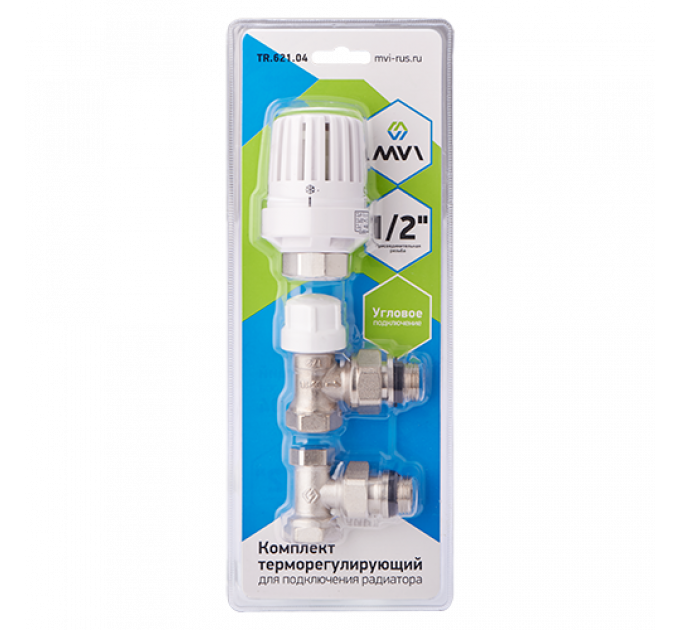 Комплект терморегулирующий угловой 3в1 MVI 1/2" TR.621.04