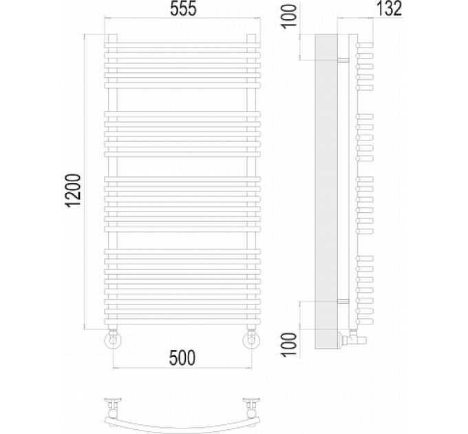 Марио П24 500х1200 Полотенцесушитель  TERMINUS