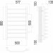 Виктория П8 500х800 бп500 Полотенцесушитель  TERMINUS