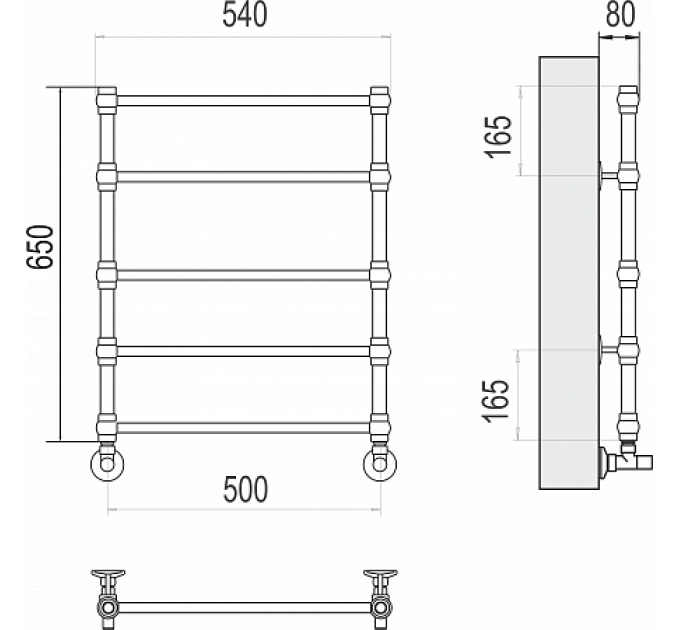 Прованс П5 500*650 Полотенцесушитель  TERMINUS