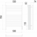 Енисей П9 500х700  электро (sensor quick touch) Полотенцесушитель TERMINUS