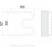 М-обр AISI 25 500х600 Полотенцесушитель  TERMINUS