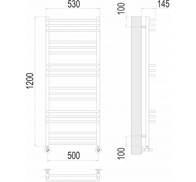 Соренто П18 500х1200 Полотенцесушитель  TERMINUS