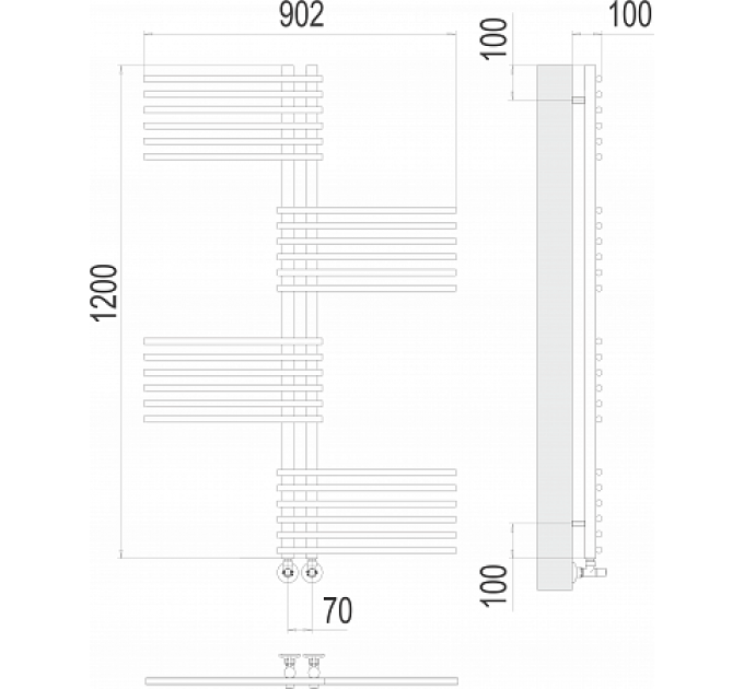 Европа П24 70х1200 Полотенцесушитель  TERMINUS
