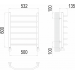 Виктория П6 500х600 Полотенцесушитель  TERMINUS